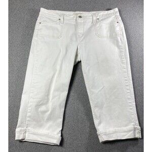Vintage Levi's 545 Capri Jeans Women's Size 12 White Denim Red Tab